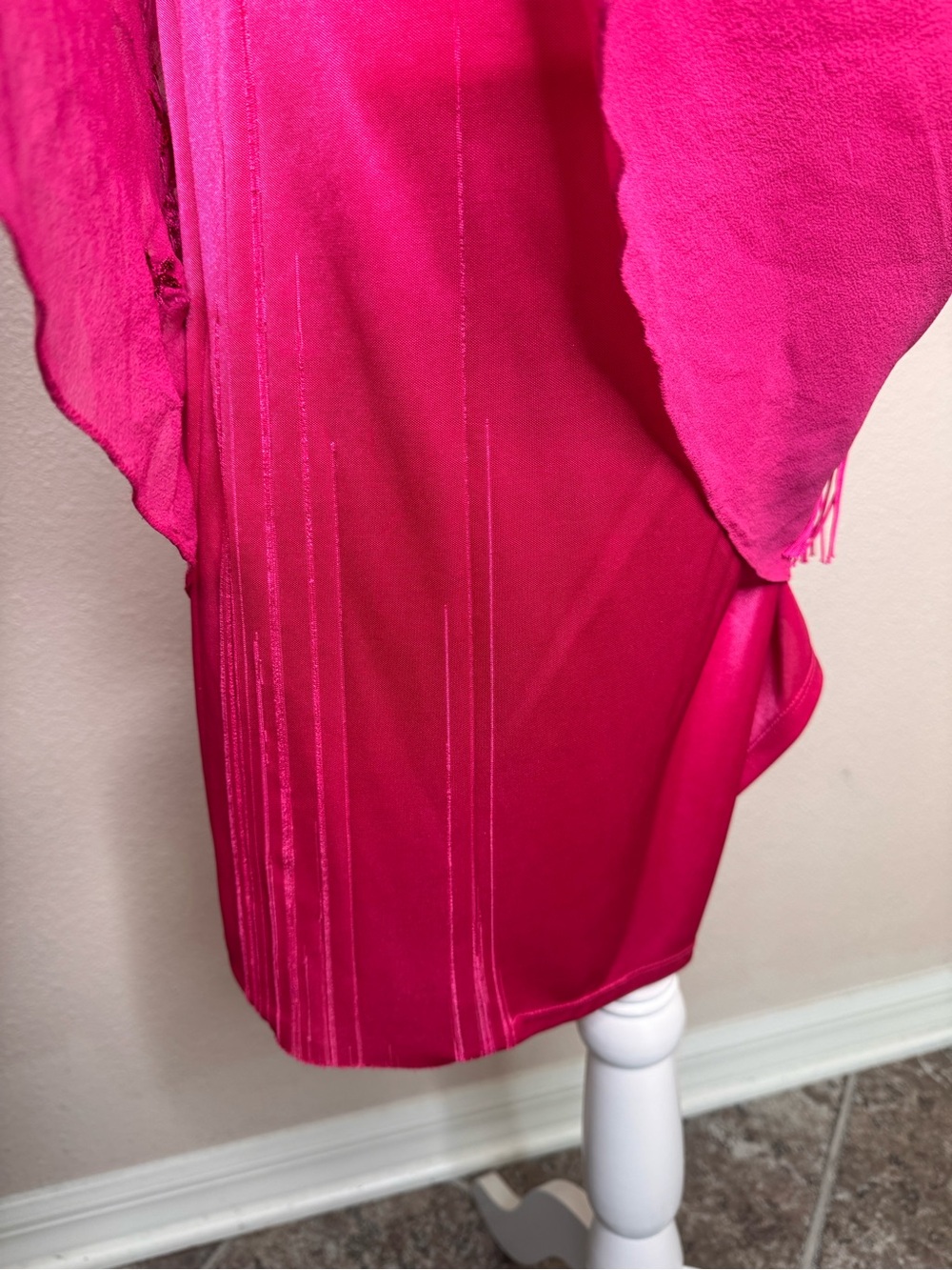 Cache pink fairy silk asymmetric vintage dress size 6 - Picture 11 of 16